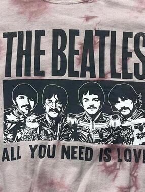 The Beatles Preowned Small Tie Dye Sweatshirt